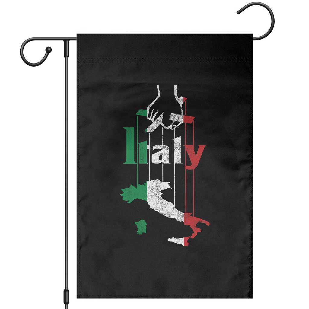 Funny Italia Heritage Pride Garden Flag Vintage Italian Map Mafia Gangster - Wonder Print Shop