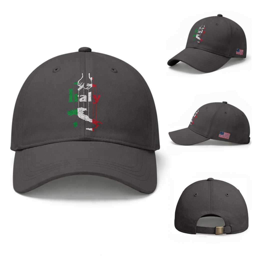 Funny Italia Heritage Pride Baseball Cap Vintage Italian Map Mafia Gangster