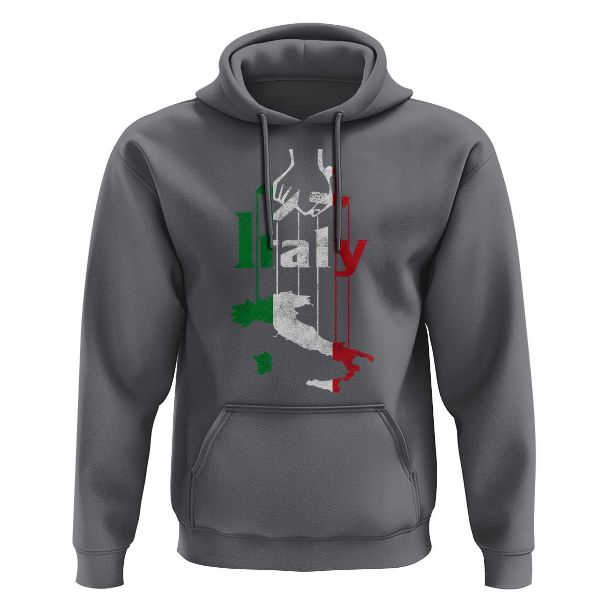 Funny Italia Heritage Pride Hoodie Vintage Italian Map Mafia Gangster - Wonder Print Shop