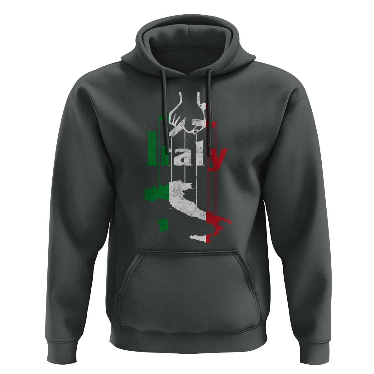 Funny Italia Heritage Pride Hoodie Vintage Italian Map Mafia Gangster - Wonder Print Shop