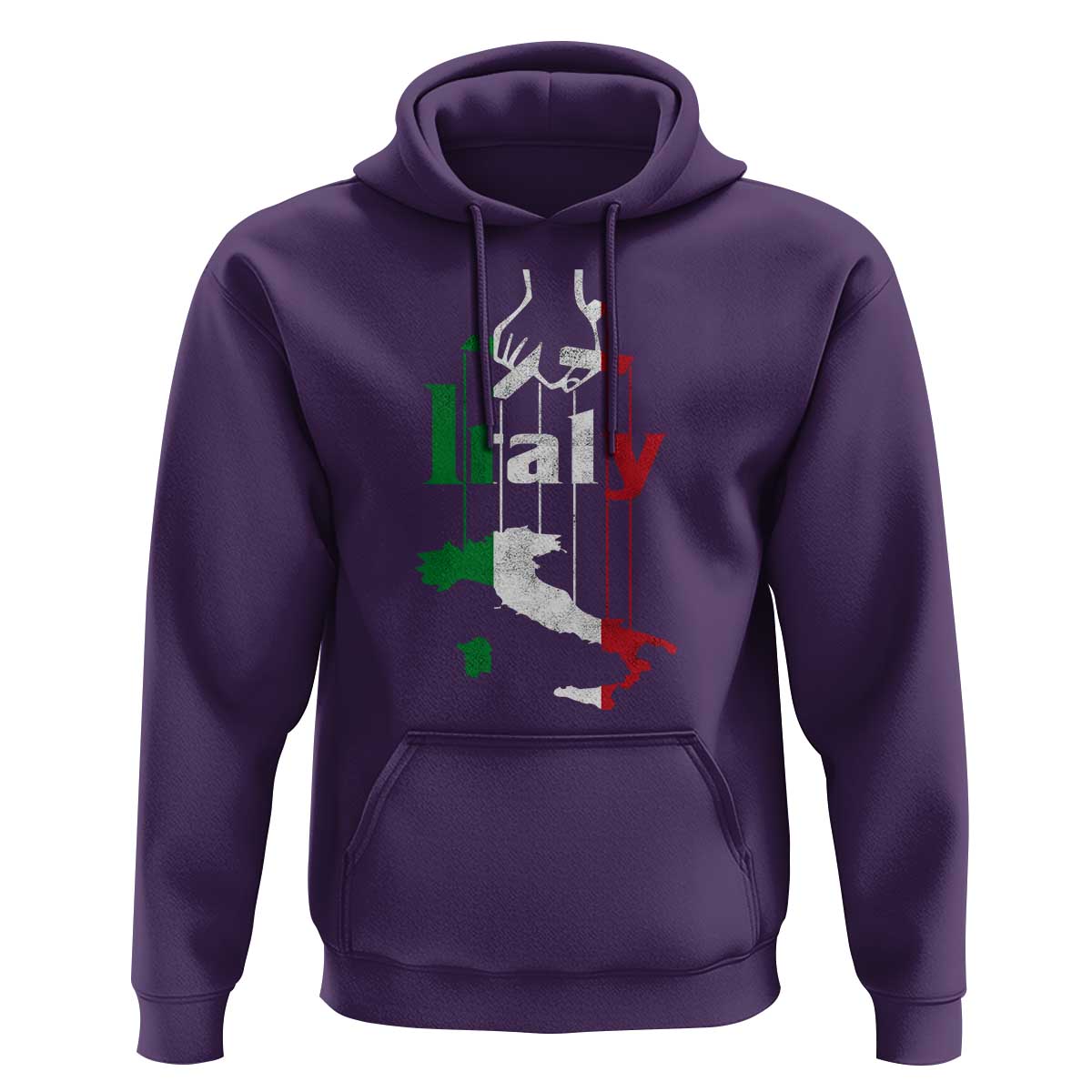 Funny Italia Heritage Pride Hoodie Vintage Italian Map Mafia Gangster - Wonder Print Shop