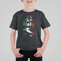 Funny Italia Heritage Pride T Shirt For Kid Vintage Italian Map Mafia Gangster - Wonder Print Shop