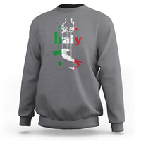 Funny Italia Heritage Pride Sweatshirt Vintage Italian Map Mafia Gangster - Wonder Print Shop