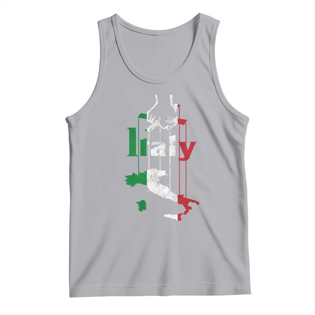 Funny Italia Heritage Pride Tank Top Vintage Italian Map Mafia Gangster - Wonder Print Shop