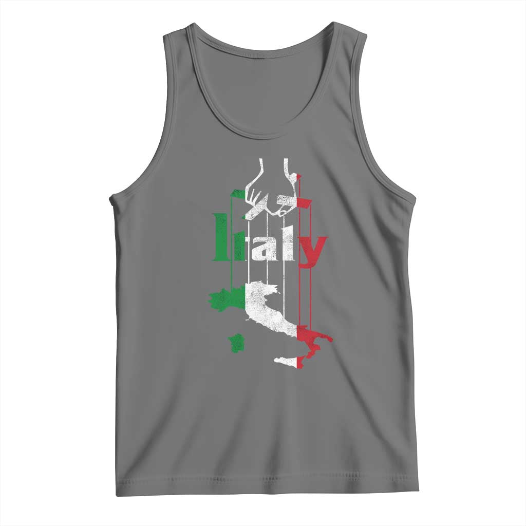 Funny Italia Heritage Pride Tank Top Vintage Italian Map Mafia Gangster - Wonder Print Shop