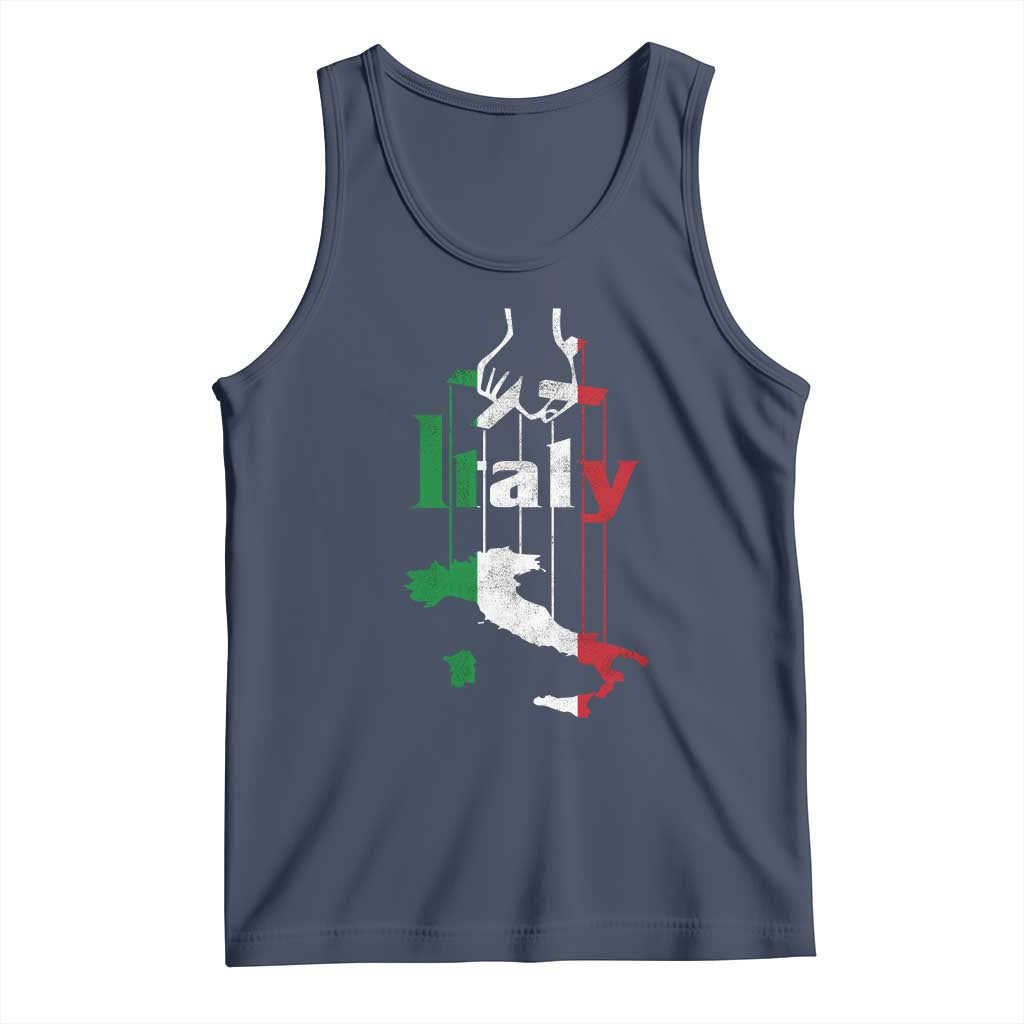 Funny Italia Heritage Pride Tank Top Vintage Italian Map Mafia Gangster - Wonder Print Shop