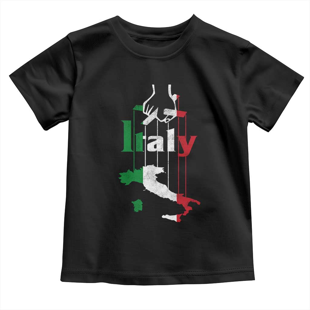 Funny Italia Heritage Pride Toddler T Shirt Vintage Italian Map Mafia Gangster - Wonder Print Shop