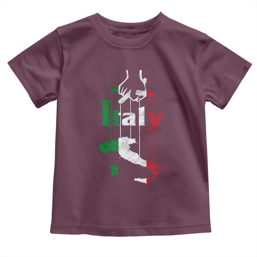 Funny Italia Heritage Pride Toddler T Shirt Vintage Italian Map Mafia Gangster - Wonder Print Shop