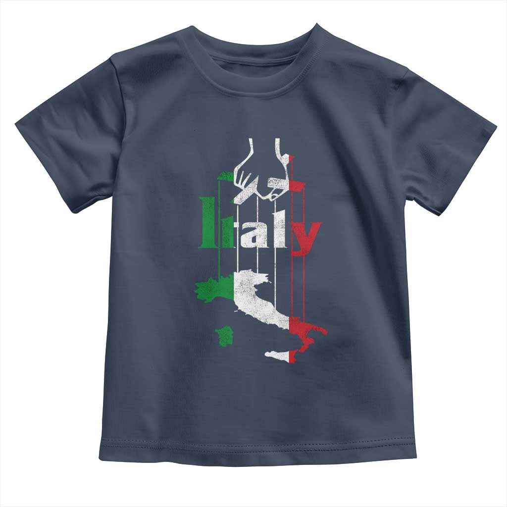 Funny Italia Heritage Pride Toddler T Shirt Vintage Italian Map Mafia Gangster - Wonder Print Shop