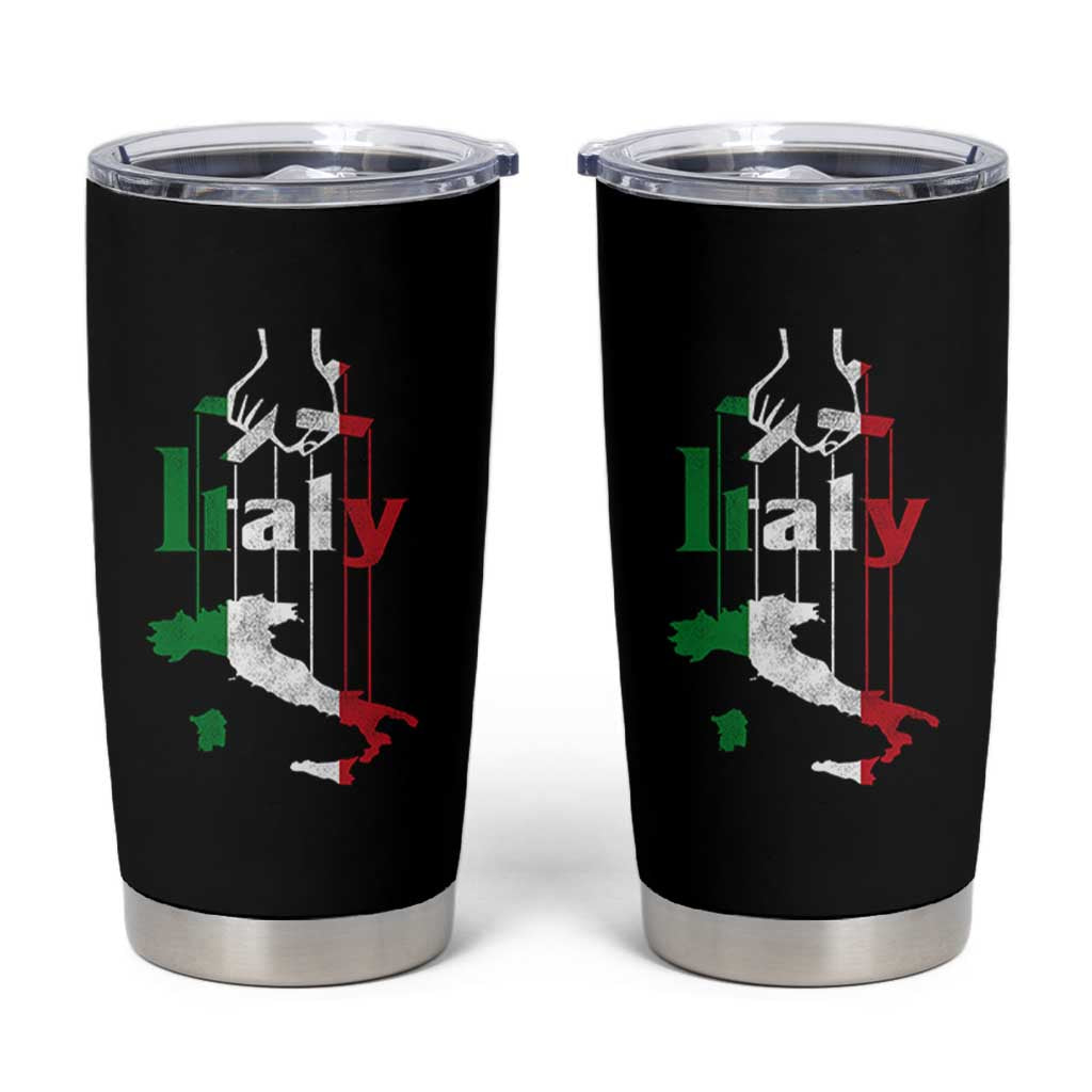 Funny Italia Heritage Pride Tumbler Cup Vintage Italian Map Mafia Gangster - Wonder Print Shop