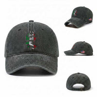 Funny Italia Heritage Pride Washed Cotton Baseball Cap Vintage Italian Map Mafia Gangster