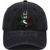 Funny Italia Heritage Pride Washed Cotton Baseball Cap Vintage Italian Map Mafia Gangster