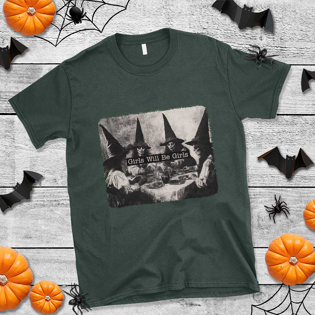 Funny Witch Girls Will Be Girls T Shirt Feminist Halloween TS11
