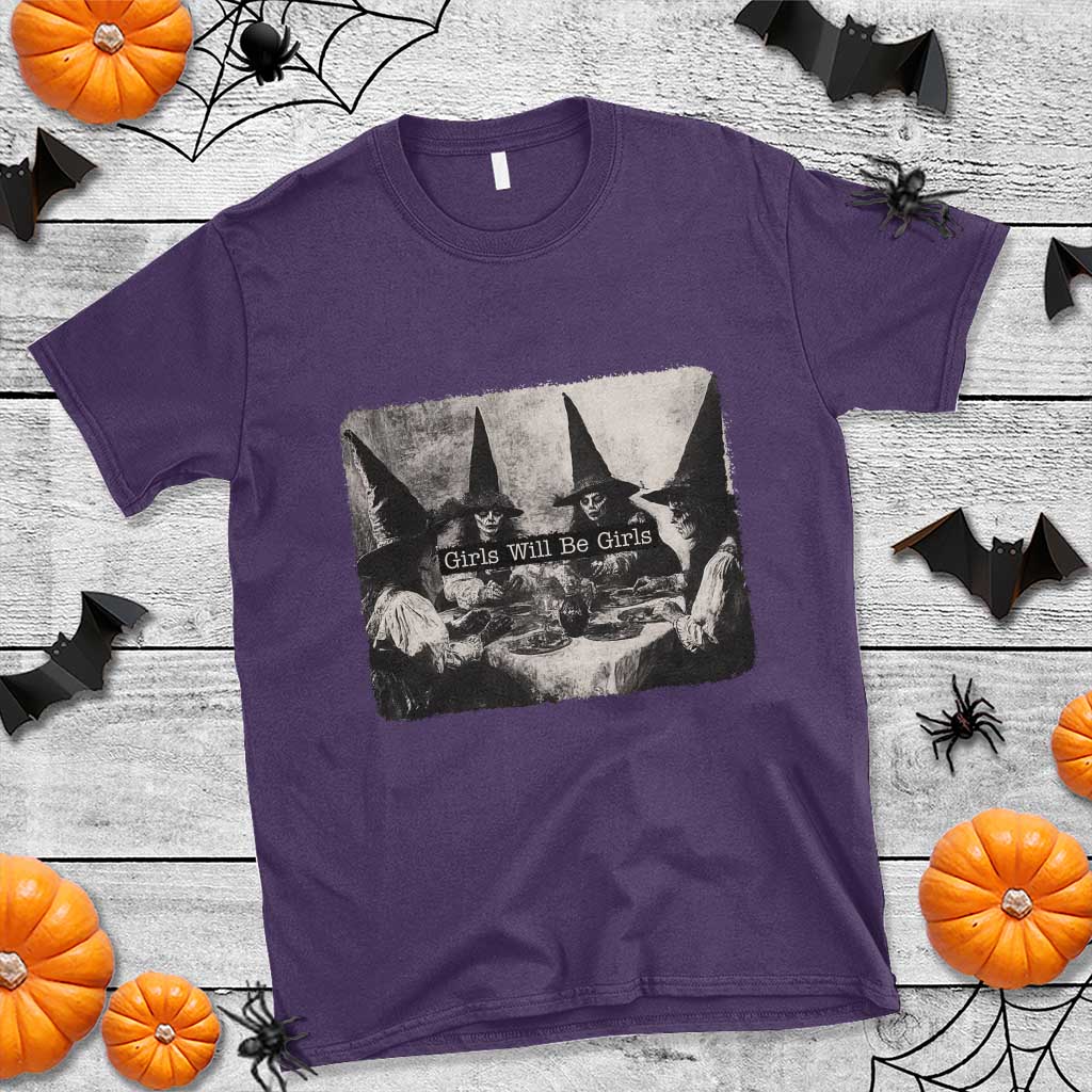 Funny Witch Girls Will Be Girls T Shirt Feminist Halloween TS11