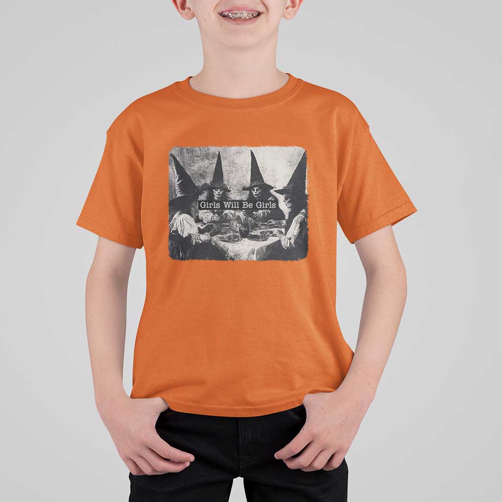 Funny Witch Girls Will Be Girls T Shirt For Kid Feminist Halloween - Wonder Print Shop