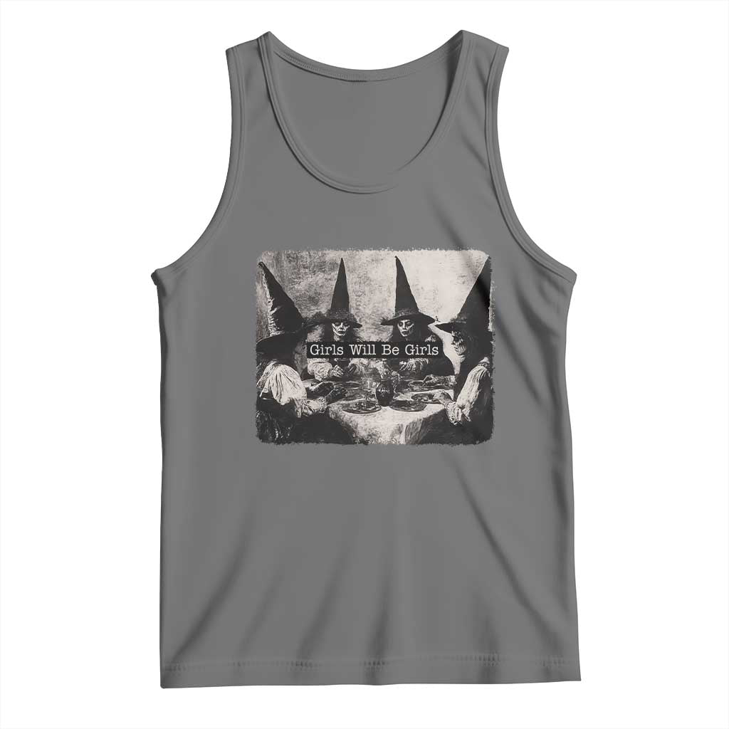 Funny Witch Girls Will Be Girls Tank Top Feminist Halloween - Wonder Print Shop