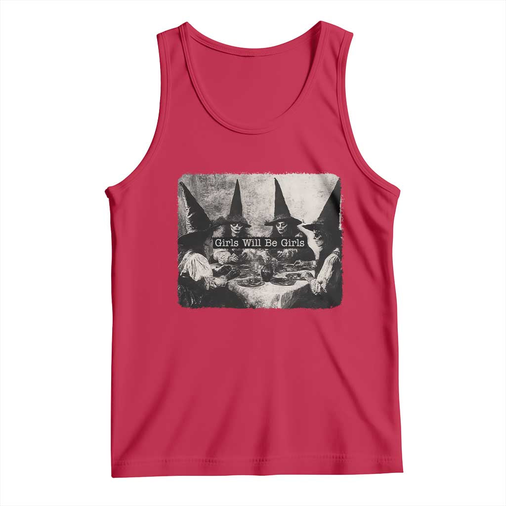Funny Witch Girls Will Be Girls Tank Top Feminist Halloween - Wonder Print Shop