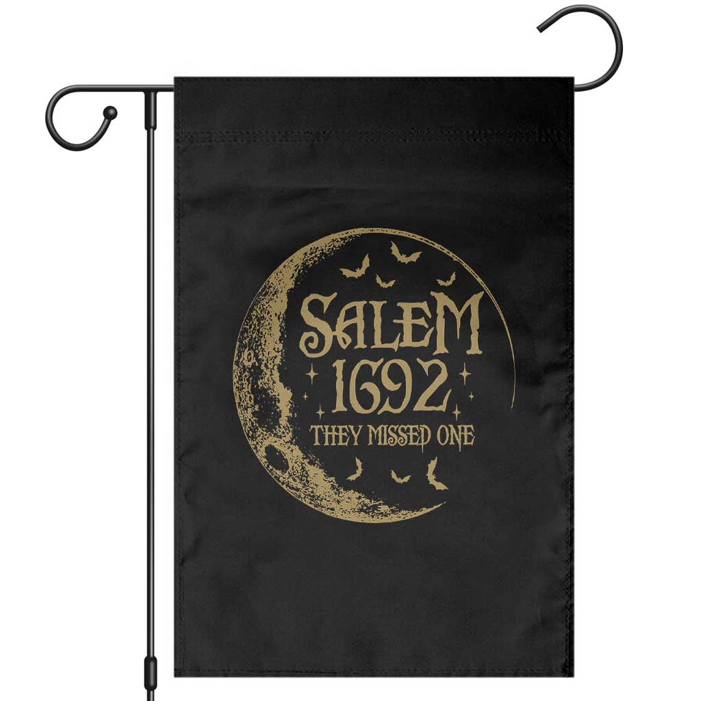 Salem 1692 They Missed One Garden Flag Halloween Feminist Witch Trials - Wonder Print Shop