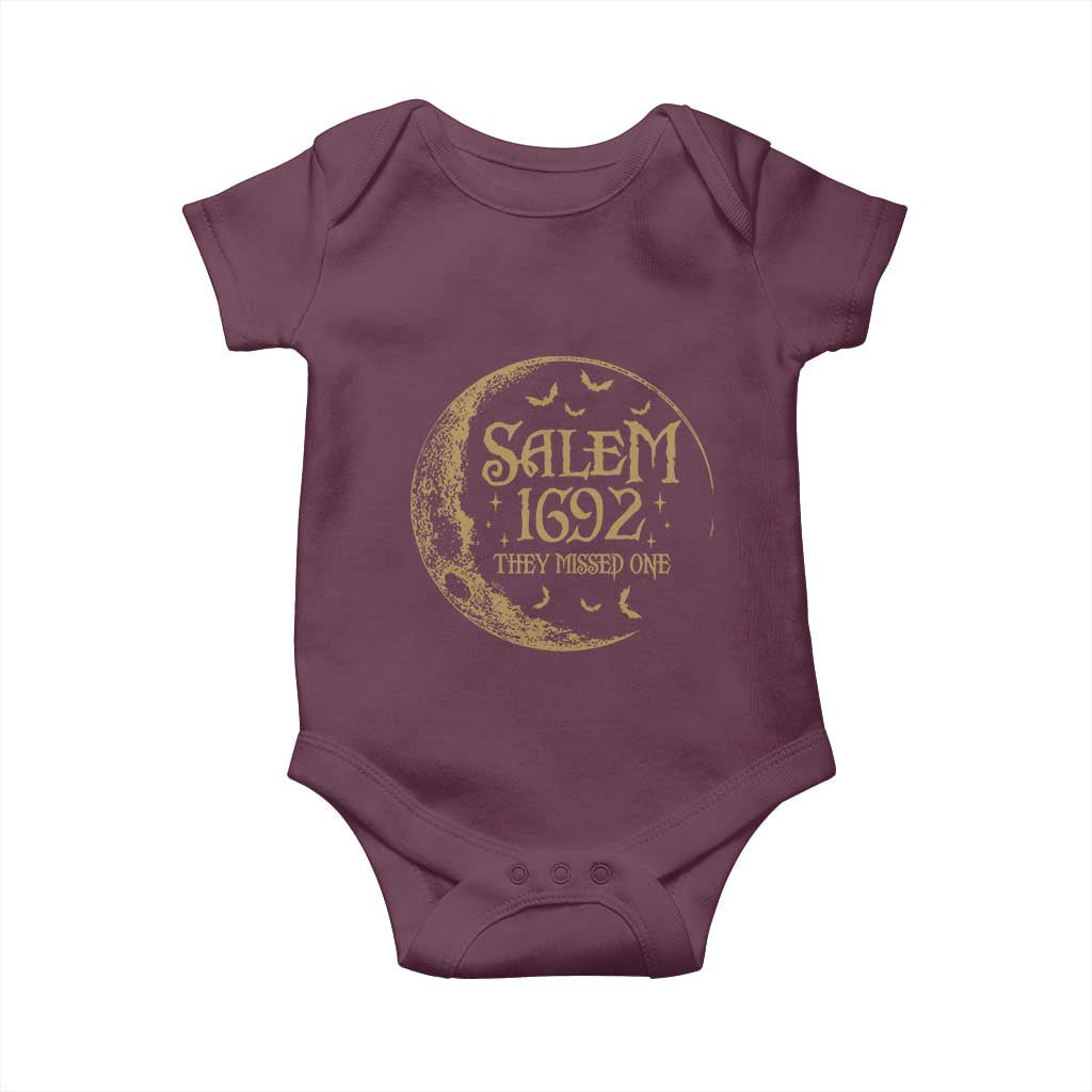 Salem 1692 They Missed One Baby Onesie Halloween Feminist Witch Trials - Wonder Print Shop