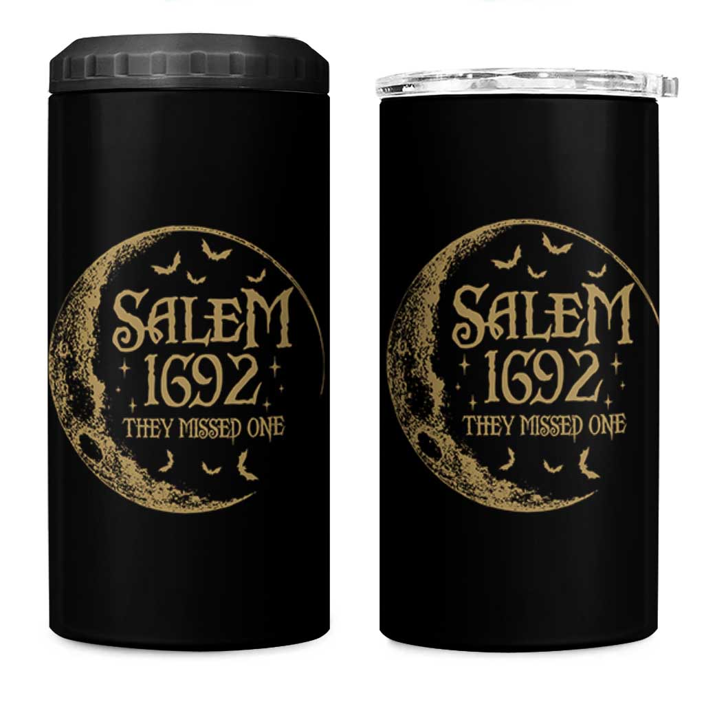 Salem 1692 They Missed One 4 in 1 Can Cooler Tumbler Halloween Feminist Witch Trials - Wonder Print Shop