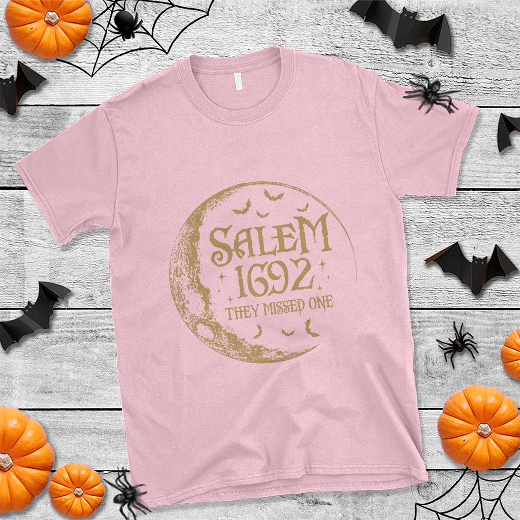 Salem 1692 They Missed One T Shirt Halloween Feminist Witch Trials - Wonder Print Shop