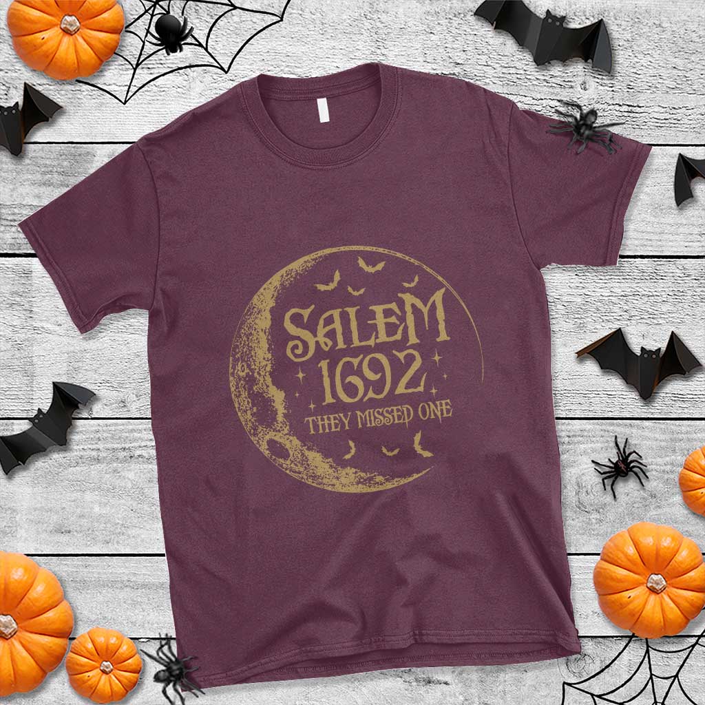 Salem 1692 They Missed One T Shirt Halloween Feminist Witch Trials - Wonder Print Shop