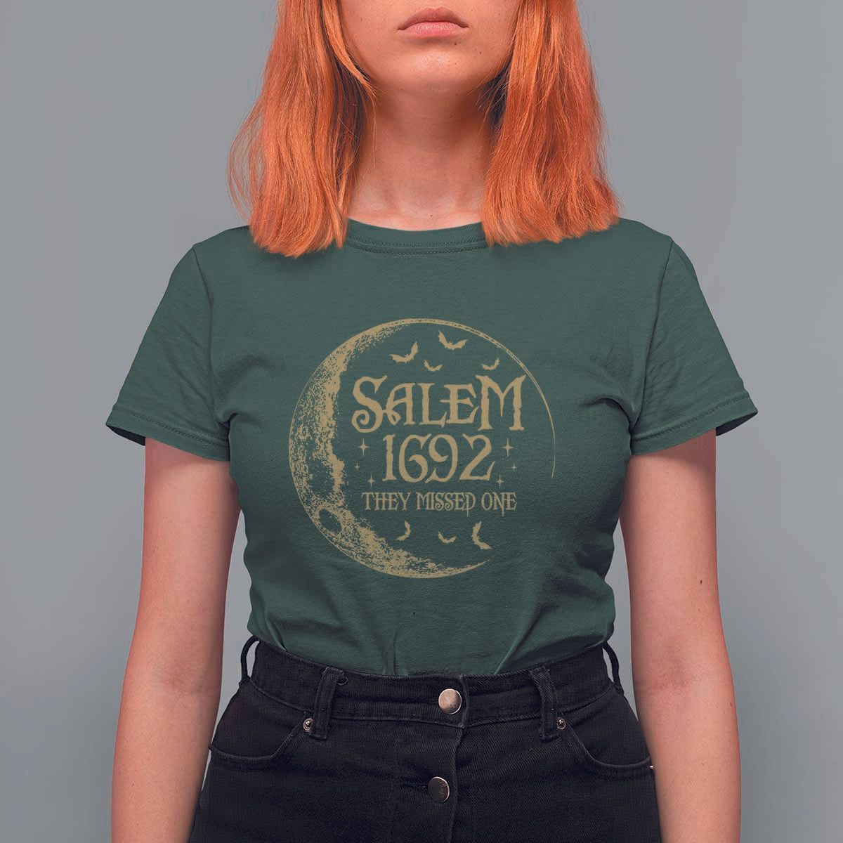 Salem 1692 They Missed One T Shirt For Women Halloween Feminist Witch Trials - Wonder Print Shop