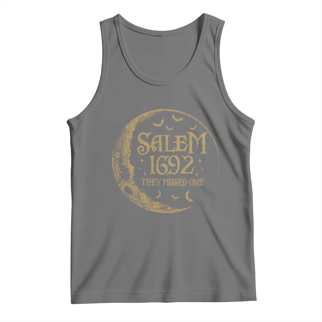 Salem 1692 They Missed One Tank Top Halloween Feminist Witch Trials - Wonder Print Shop