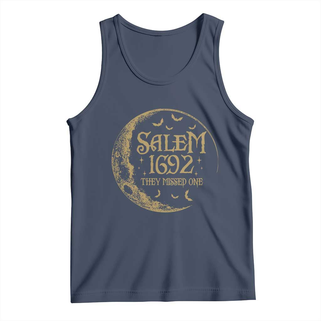 Salem 1692 They Missed One Tank Top Halloween Feminist Witch Trials - Wonder Print Shop