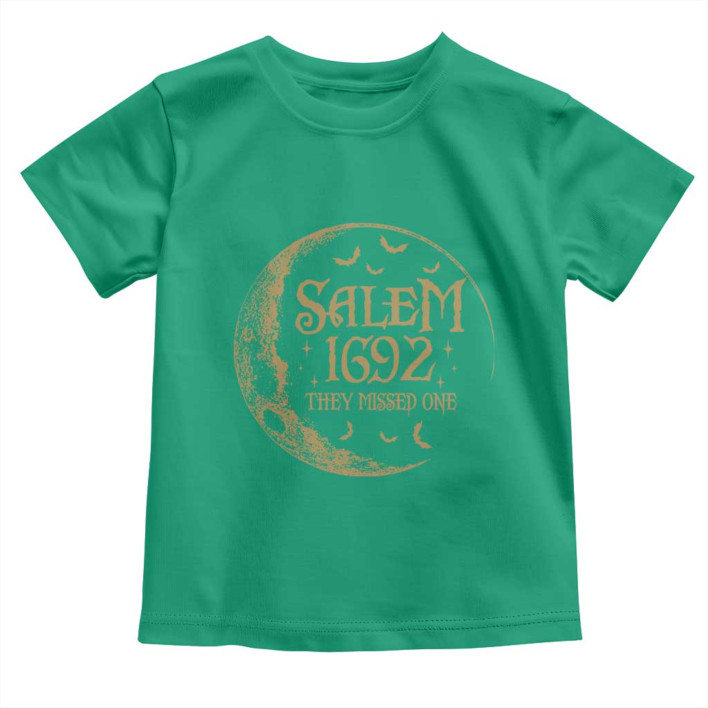Salem 1692 They Missed One Toddler T Shirt Halloween Feminist Witch Trials - Wonder Print Shop