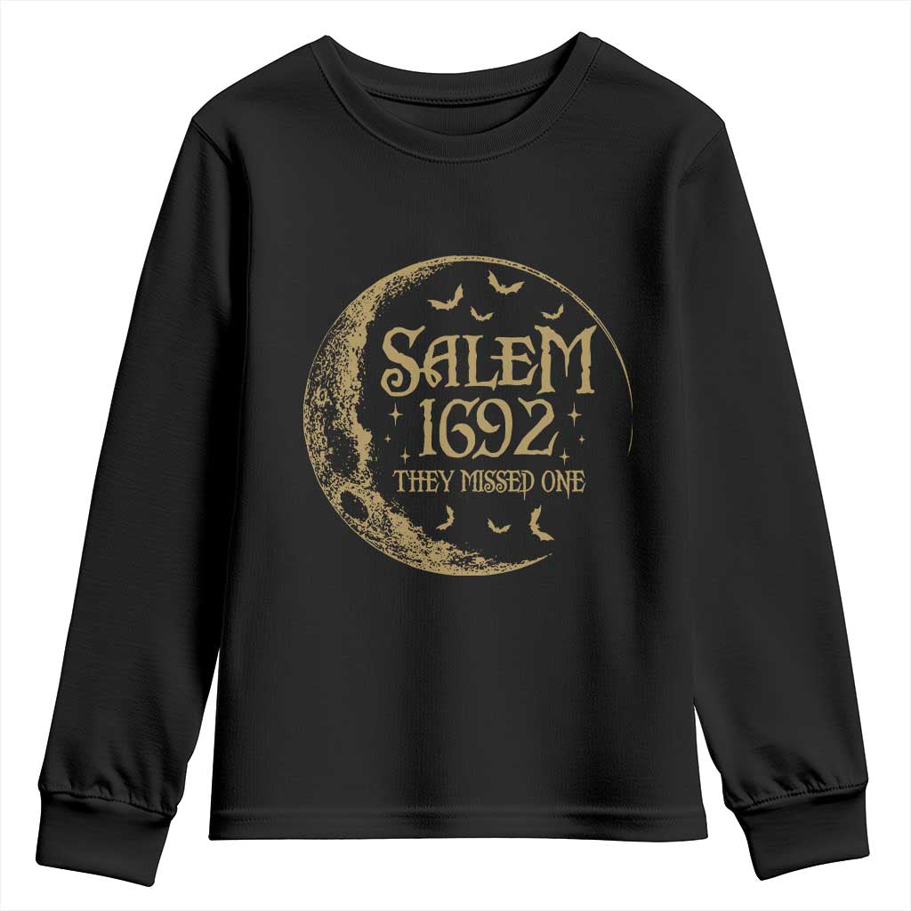 Salem 1692 They Missed One Youth Sweatshirt Halloween Feminist Witch Trials - Wonder Print Shop