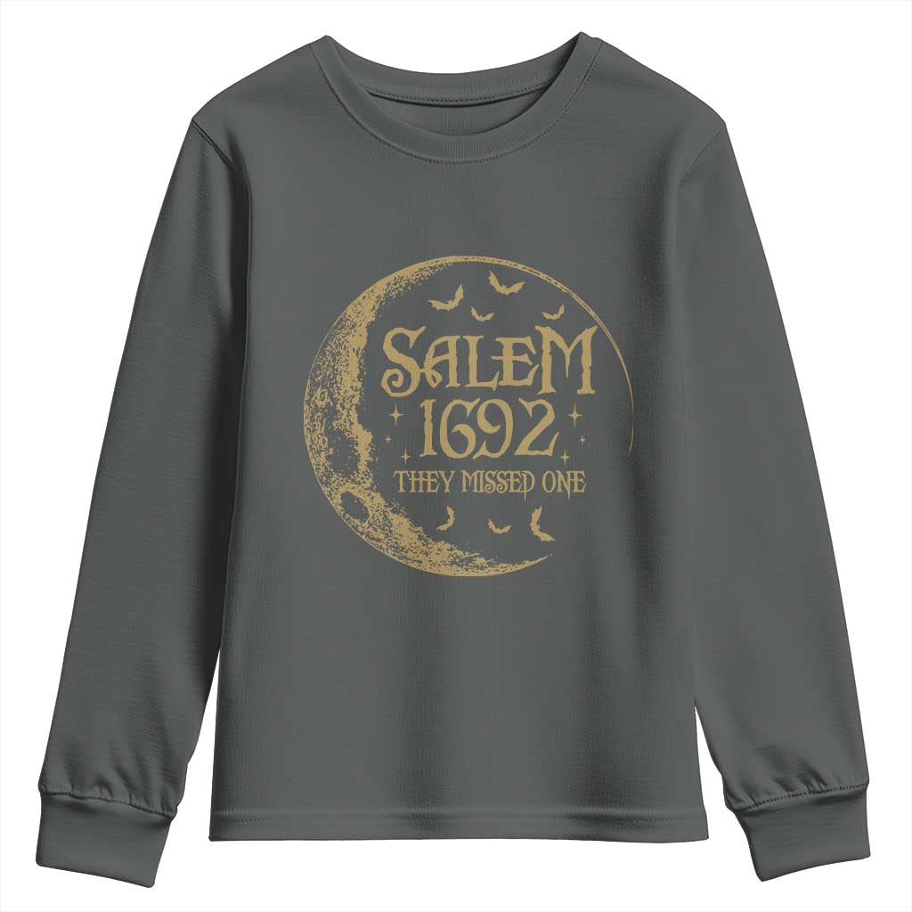Salem 1692 They Missed One Youth Sweatshirt Halloween Feminist Witch Trials - Wonder Print Shop