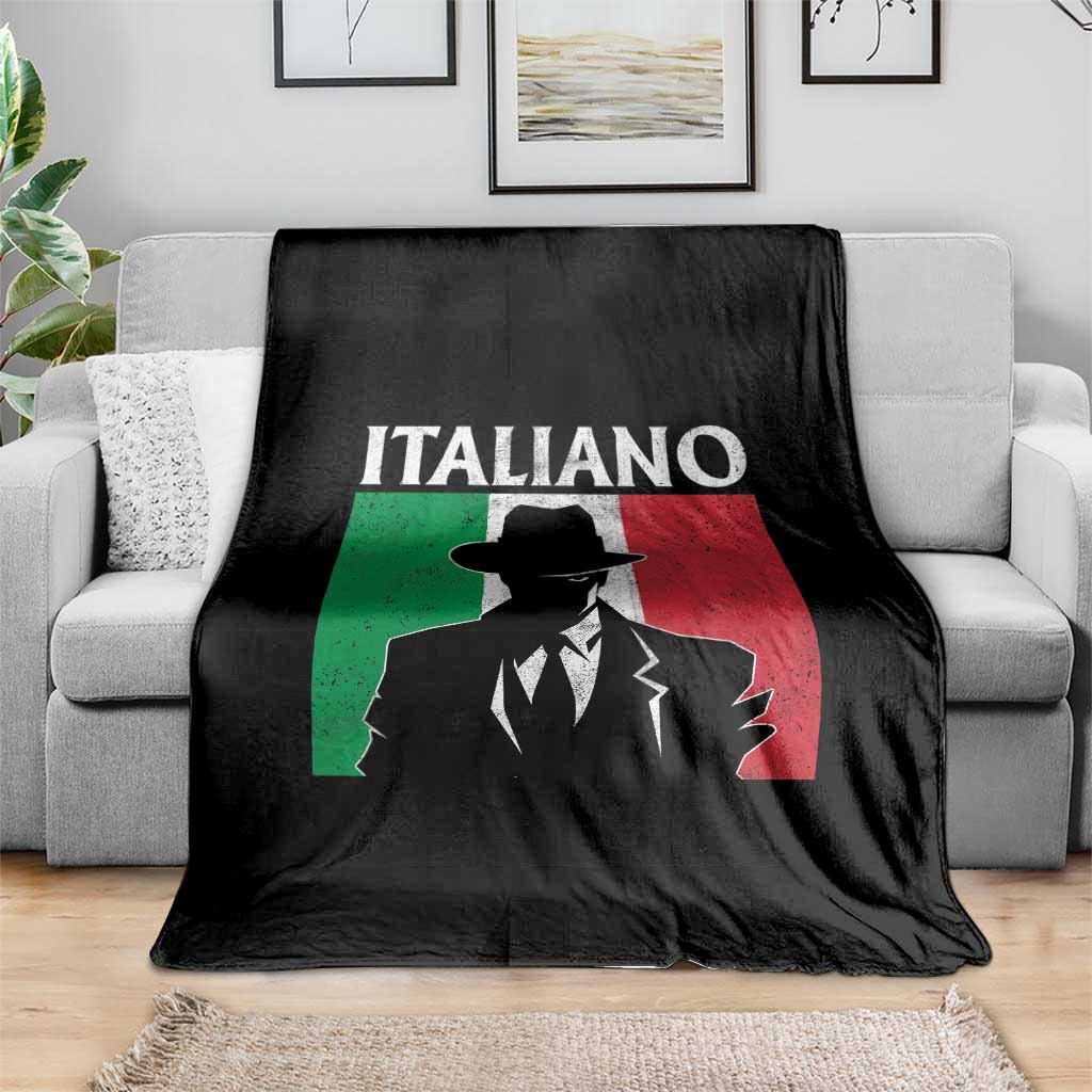 Italiano Italian Mafia Sicilian Gangster Italy Flag Throw Blanket - Wonder Print Shop