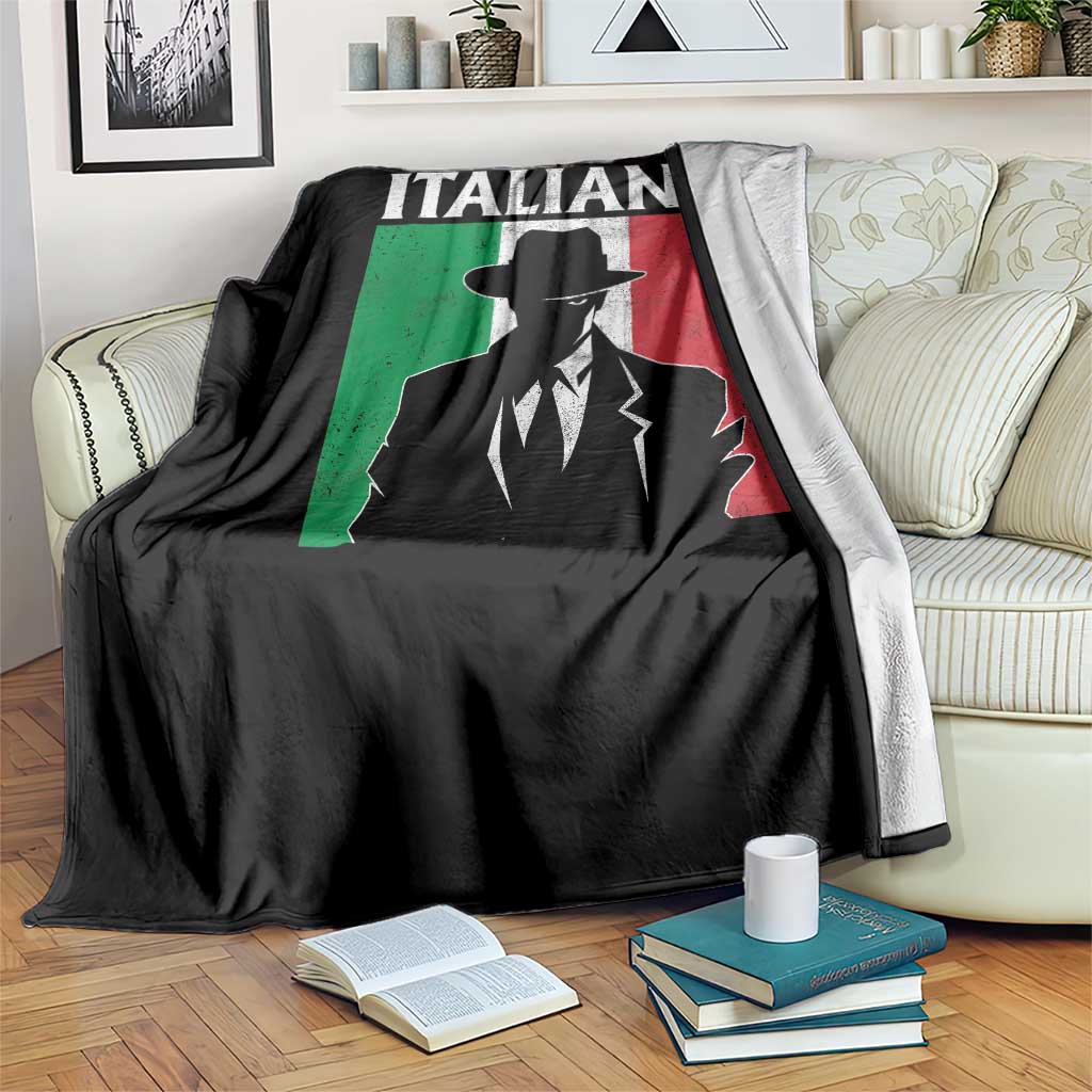 Italiano Italian Mafia Sicilian Gangster Italy Flag Throw Blanket - Wonder Print Shop