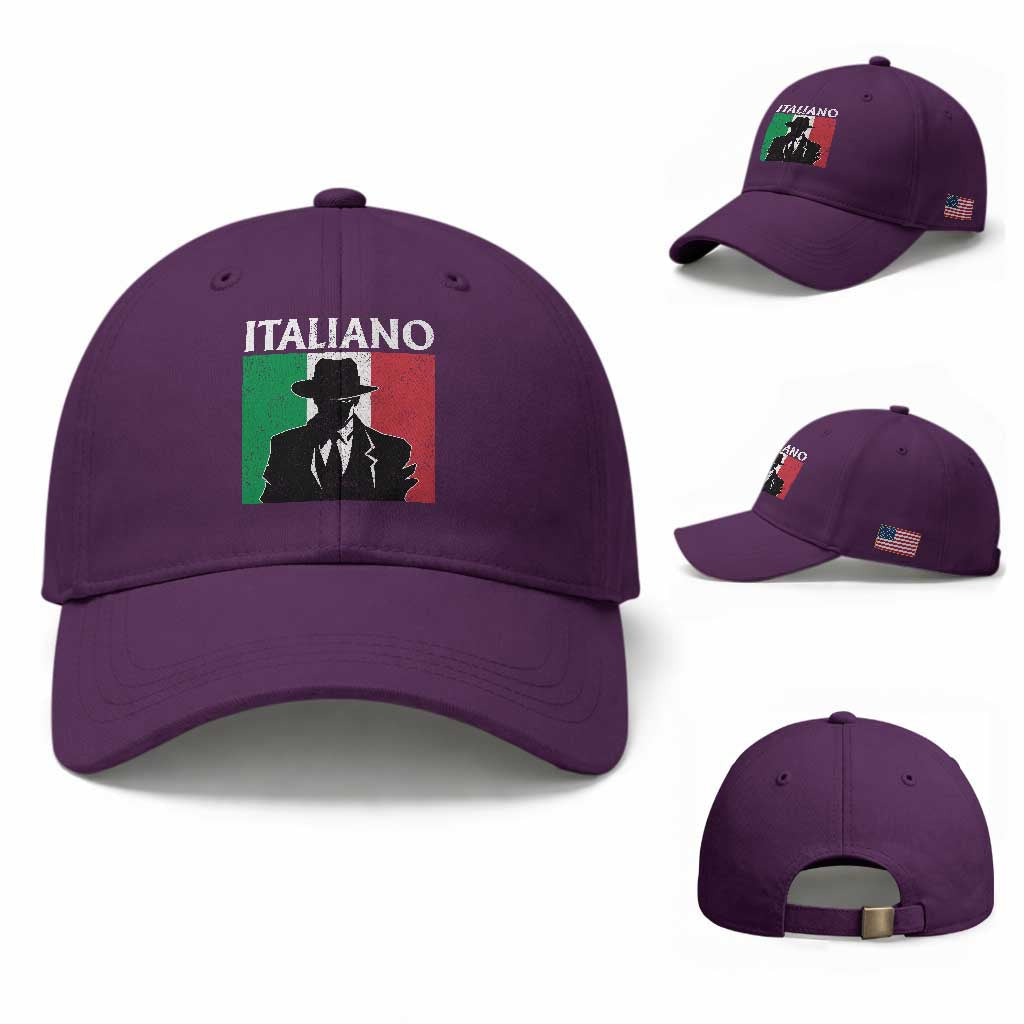 Italiano Italian Mafia Sicilian Gangster Italy Flag Baseball Cap