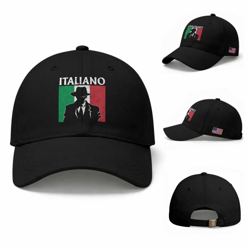 Italiano Italian Mafia Sicilian Gangster Italy Flag Baseball Cap