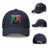 Italiano Italian Mafia Sicilian Gangster Italy Flag Baseball Cap