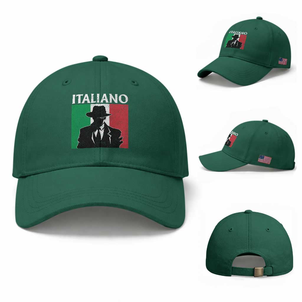 Italiano Italian Mafia Sicilian Gangster Italy Flag Baseball Cap