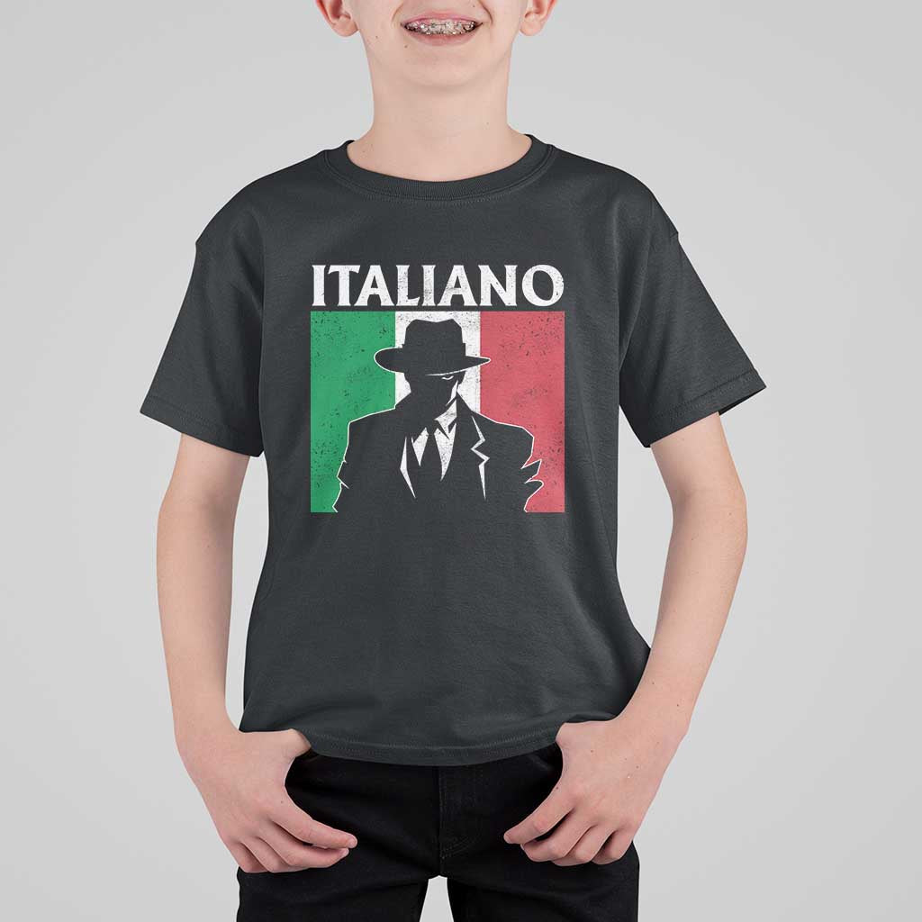 Italiano Italian Mafia Sicilian Gangster Italy Flag T Shirt For Kid - Wonder Print Shop