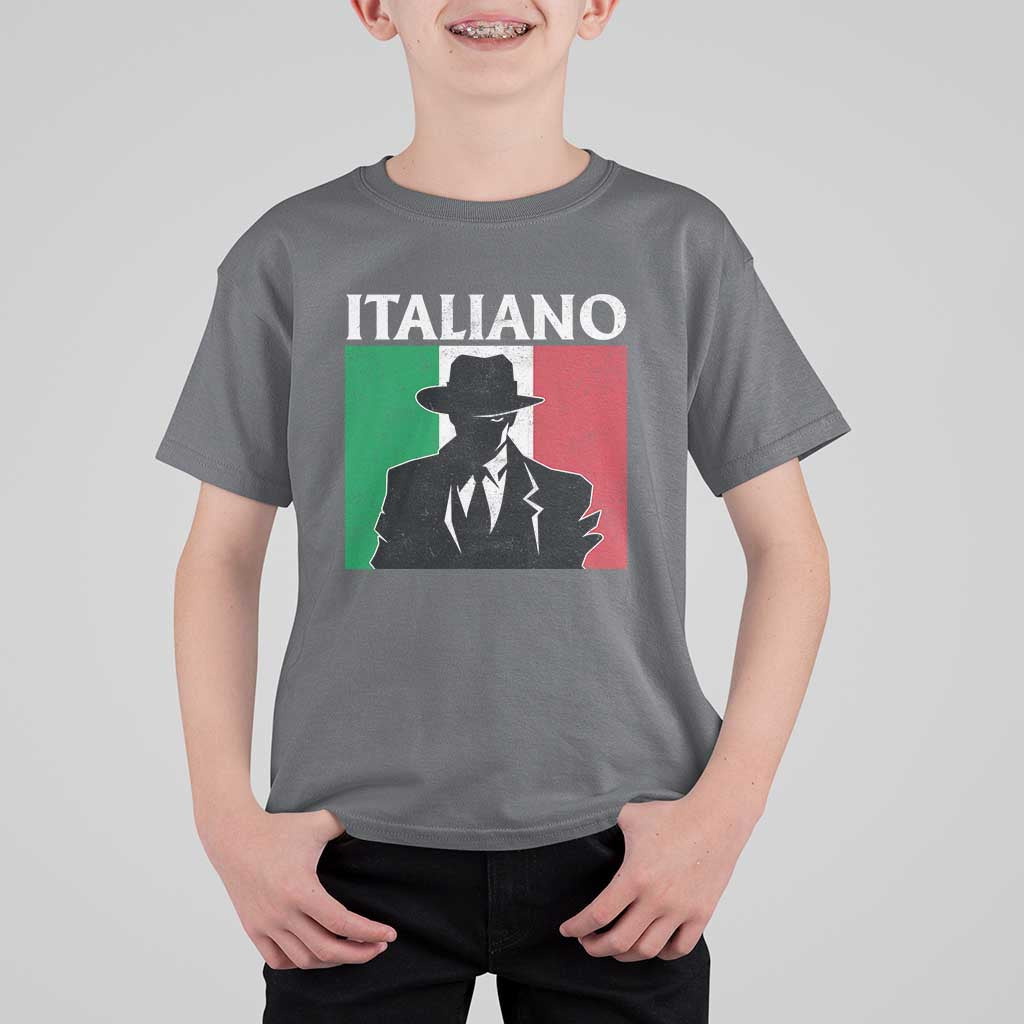 Italiano Italian Mafia Sicilian Gangster Italy Flag T Shirt For Kid - Wonder Print Shop