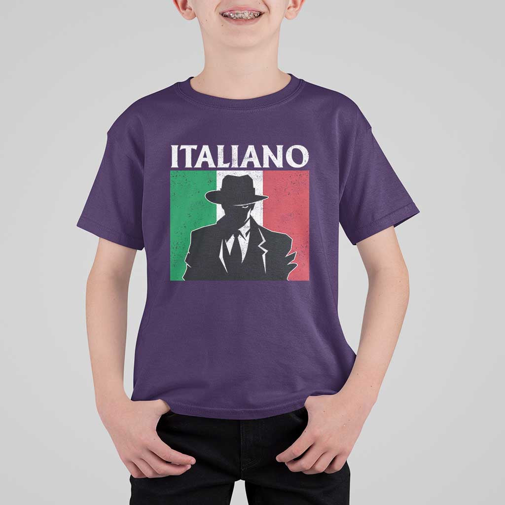 Italiano Italian Mafia Sicilian Gangster Italy Flag T Shirt For Kid - Wonder Print Shop