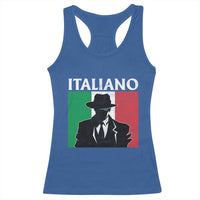 Italiano Italian Mafia Sicilian Gangster Italy Flag Racerback Tank Top - Wonder Print Shop