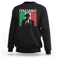 Italiano Italian Mafia Sicilian Gangster Italy Flag Sweatshirt - Wonder Print Shop