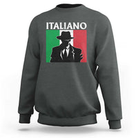 Italiano Italian Mafia Sicilian Gangster Italy Flag Sweatshirt - Wonder Print Shop