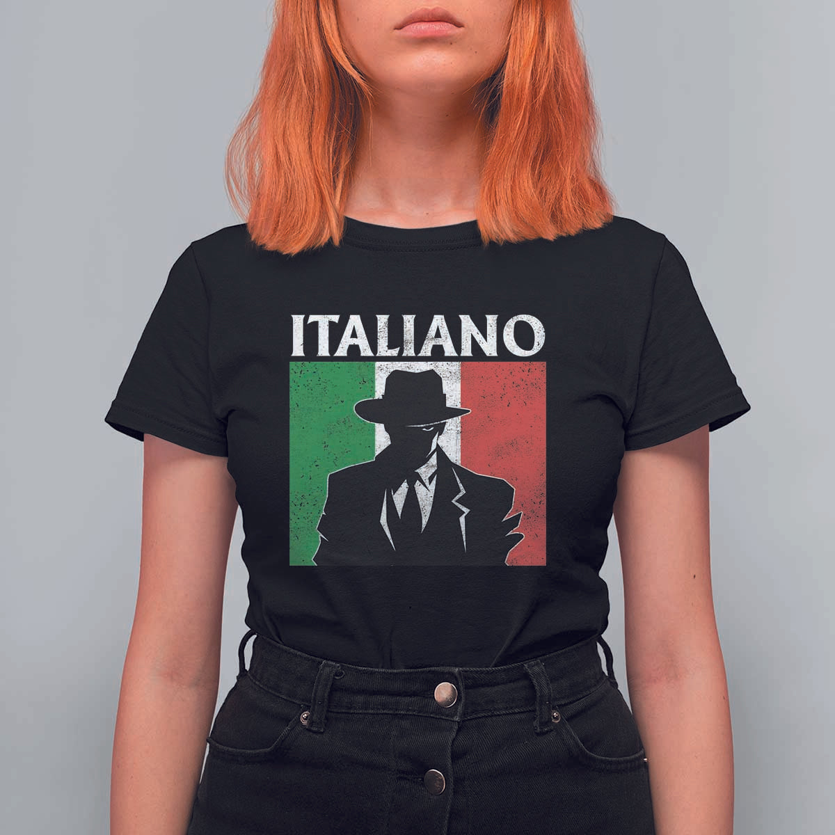 Italiano Italian Mafia Sicilian Gangster Italy Flag T Shirt For Women - Wonder Print Shop