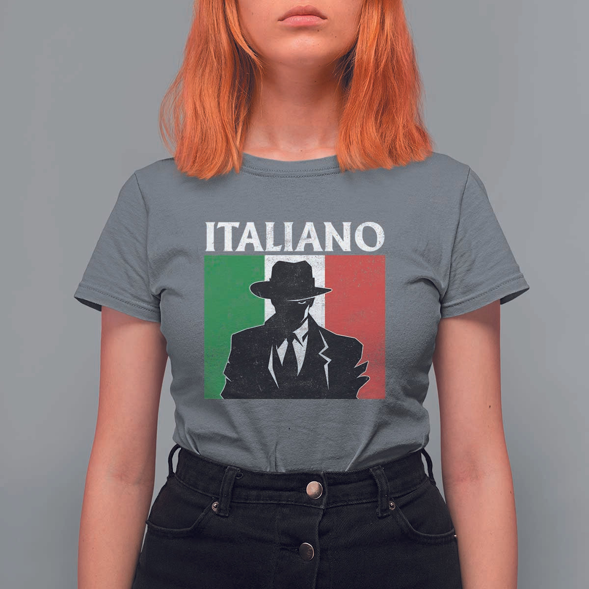 Italiano Italian Mafia Sicilian Gangster Italy Flag T Shirt For Women - Wonder Print Shop