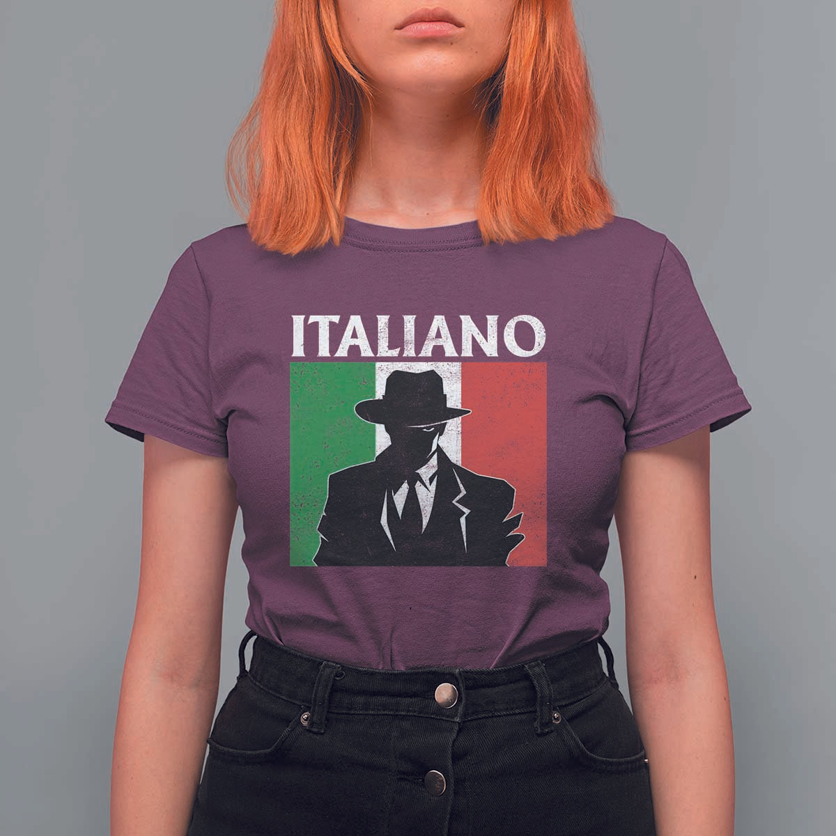 Italiano Italian Mafia Sicilian Gangster Italy Flag T Shirt For Women - Wonder Print Shop