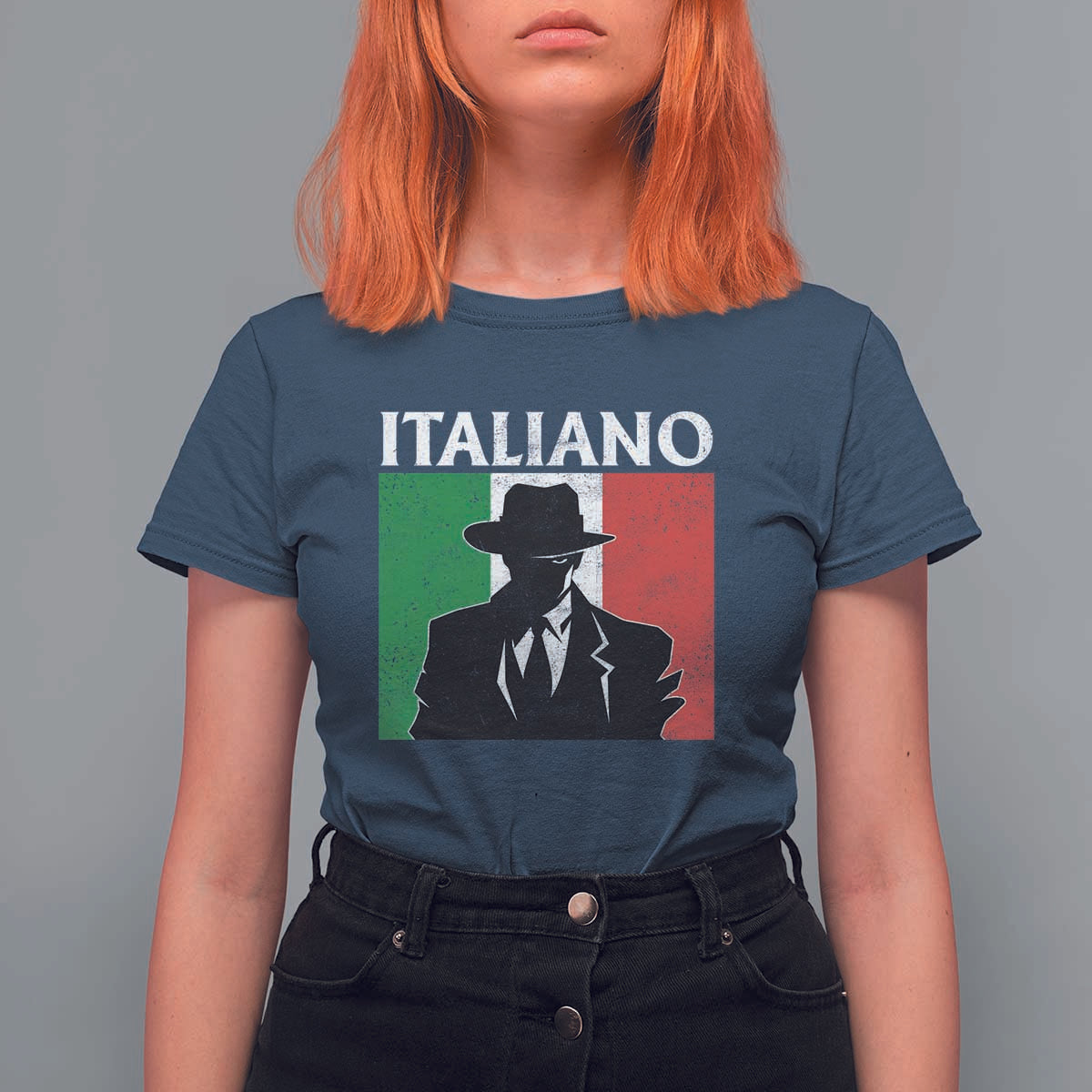 Italiano Italian Mafia Sicilian Gangster Italy Flag T Shirt For Women - Wonder Print Shop