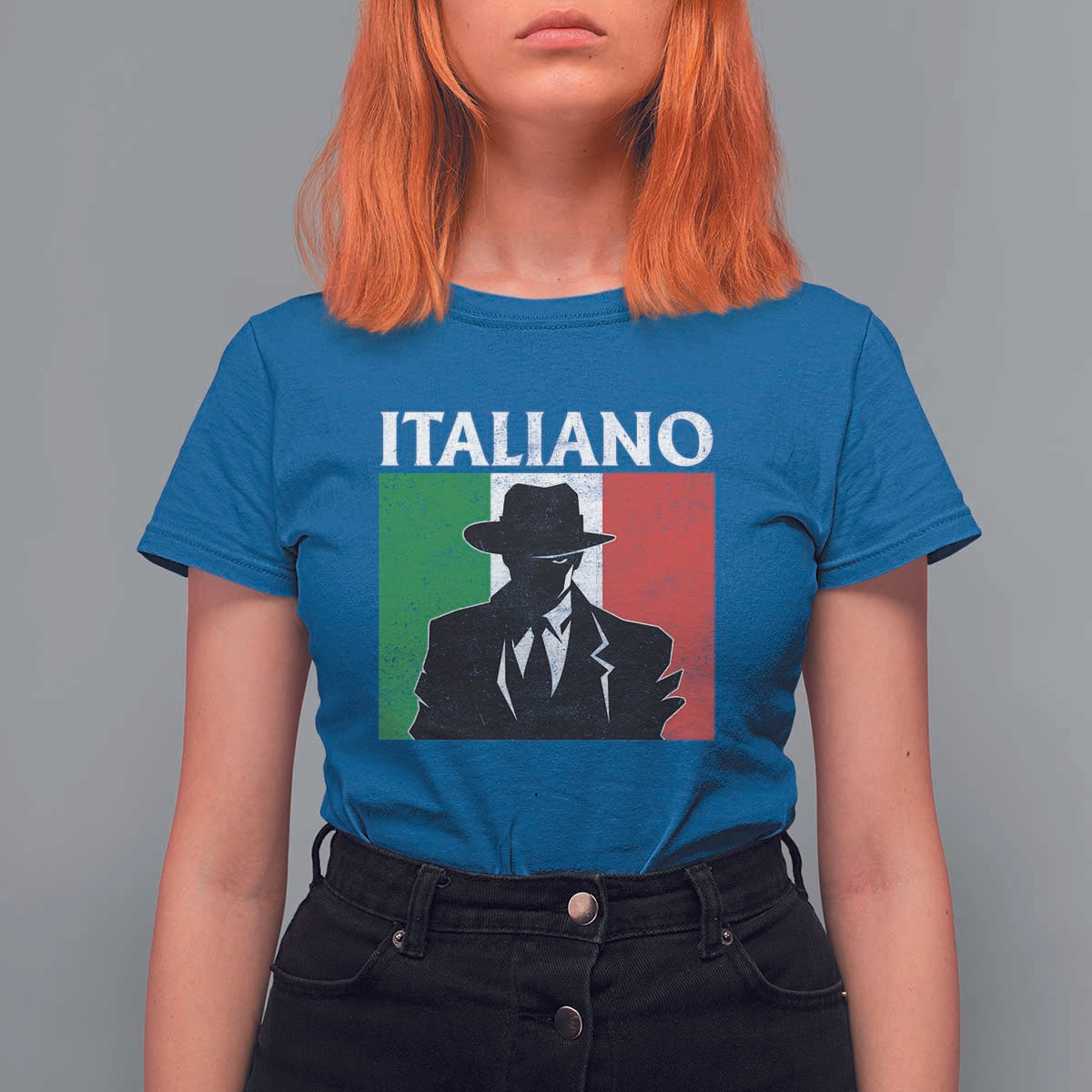 Italiano Italian Mafia Sicilian Gangster Italy Flag T Shirt For Women - Wonder Print Shop