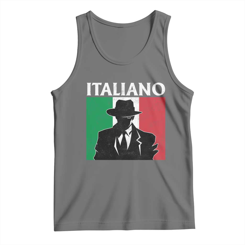 Italiano Italian Mafia Sicilian Gangster Italy Flag Tank Top - Wonder Print Shop